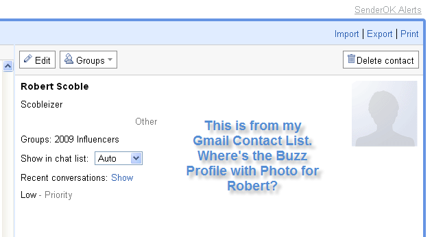 Why Has Google Failed to Integrate Buzz With Contacts?